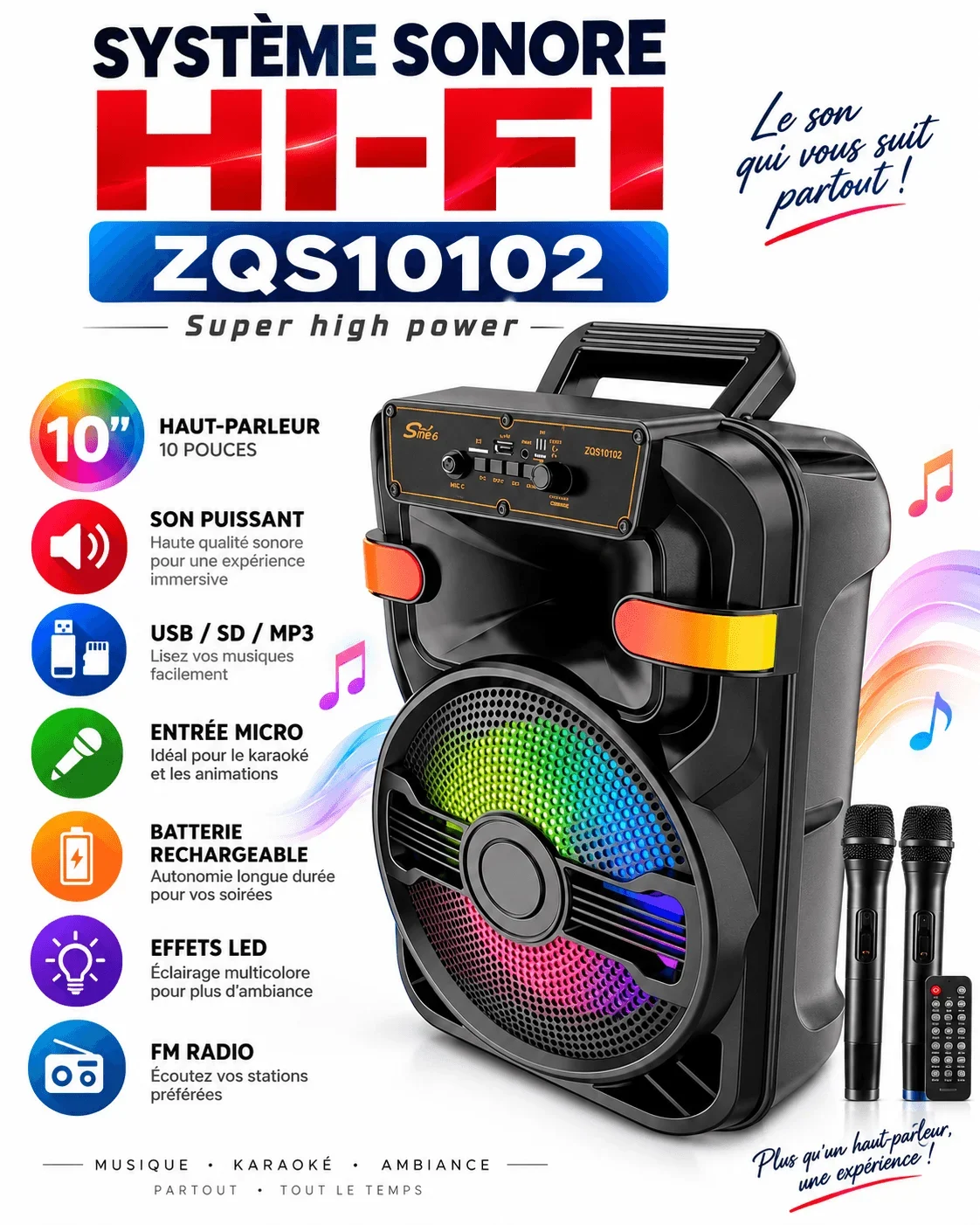 ZQS10102 Système ti son ti Hi-Fi so a lingbi ti yô ni