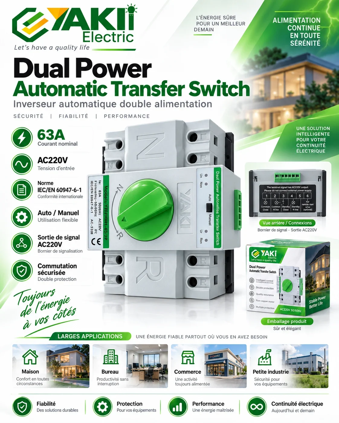 YAKI Inverter automatique ti courant use