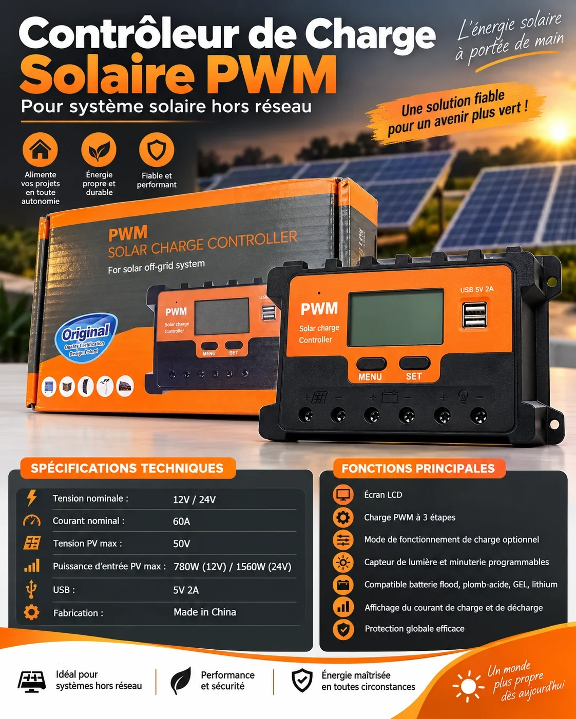 PWM Solar Charge Controller