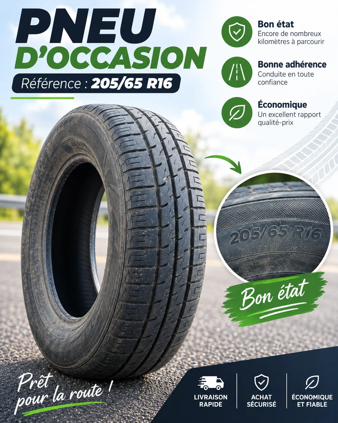 Used tire 205/65 R16