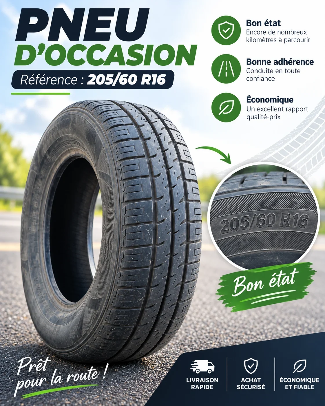 Used tire 205/60 R16