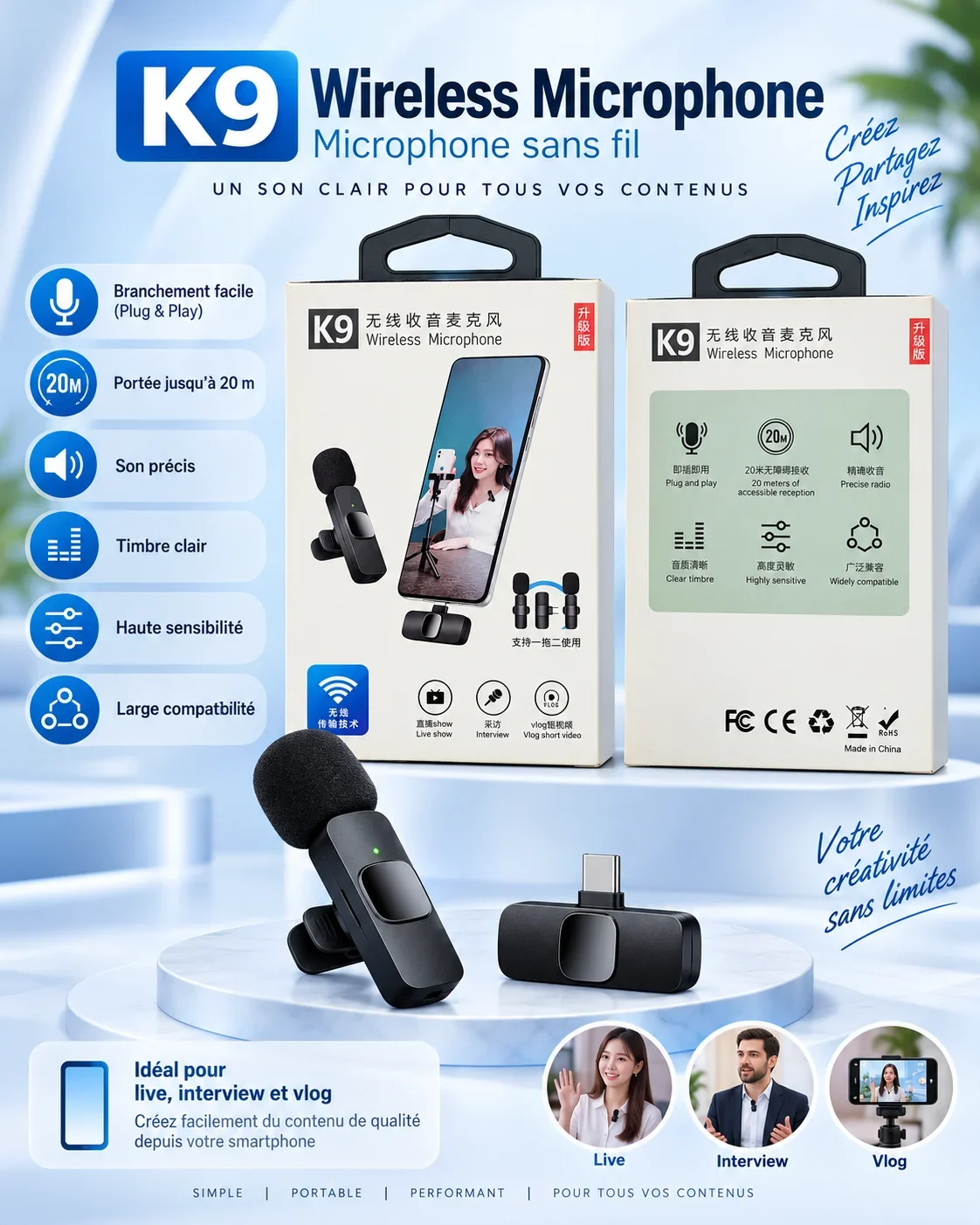 Micro ti K9 so ayeke na kamba pëpe