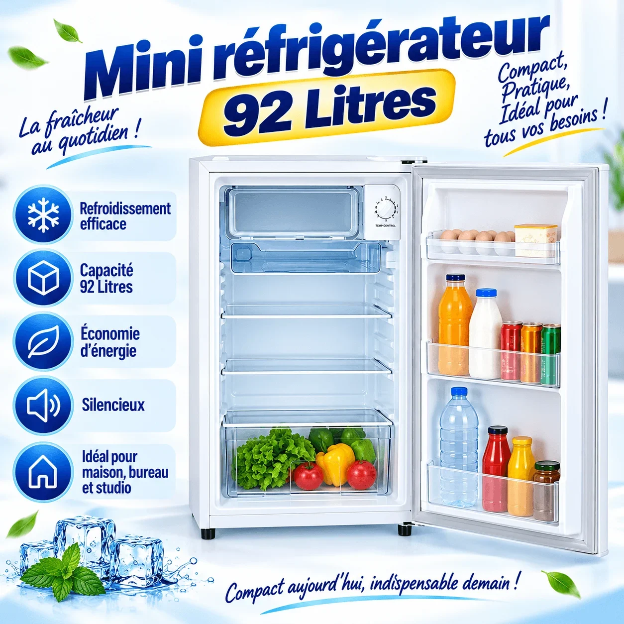 92-liter mini-fridge