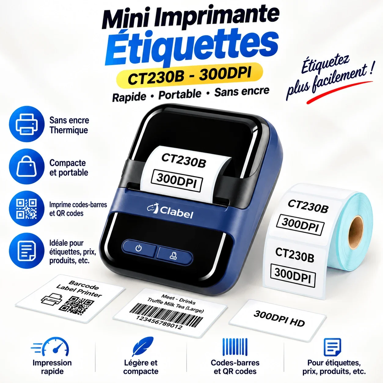 CT230B Mini Label Printer