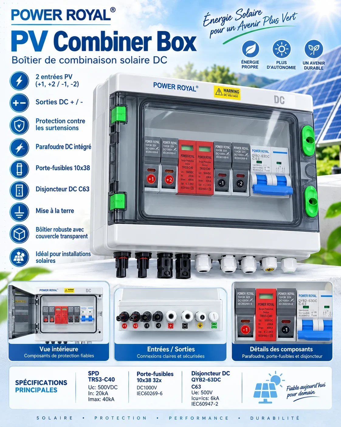 POWER ROYAL PV Solar Combination Box
