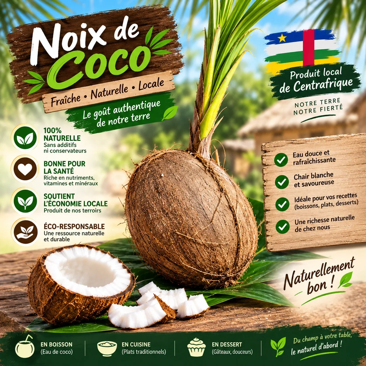 Fresh and Natural Coconut