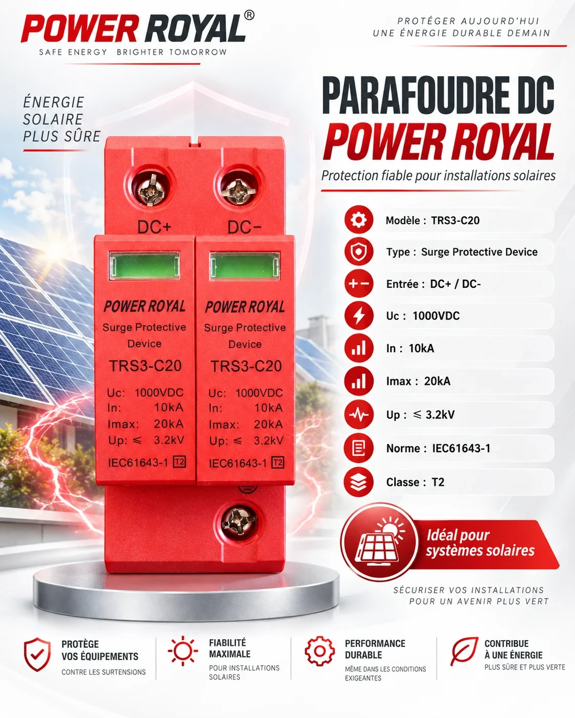 DC Power Royal TRS3-C20 Surge Protector