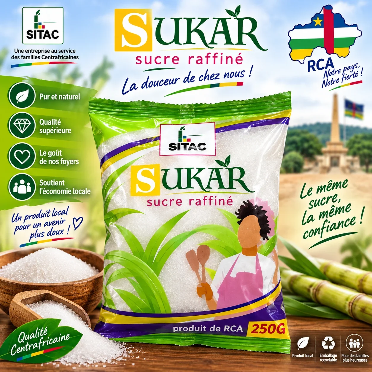 SUKAR - Central African refined sugar