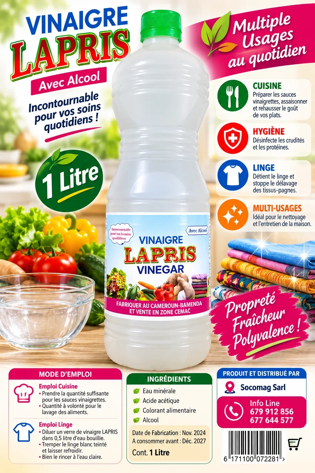 LAPRIS Vinegar - Versatile and Fresh