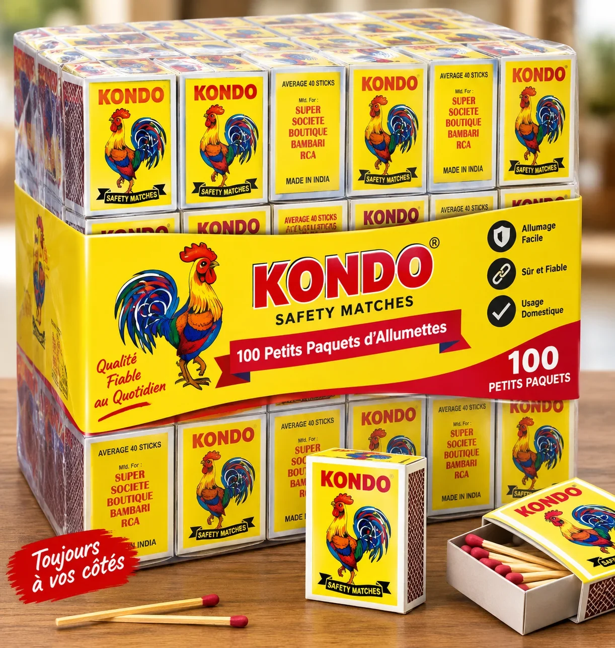 Several KONDO matchboxes