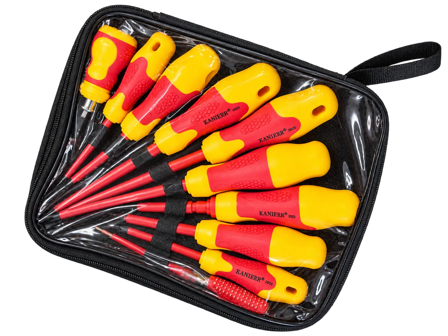 Insulated Screwdriver Set in Storage Case with Voltage Tester