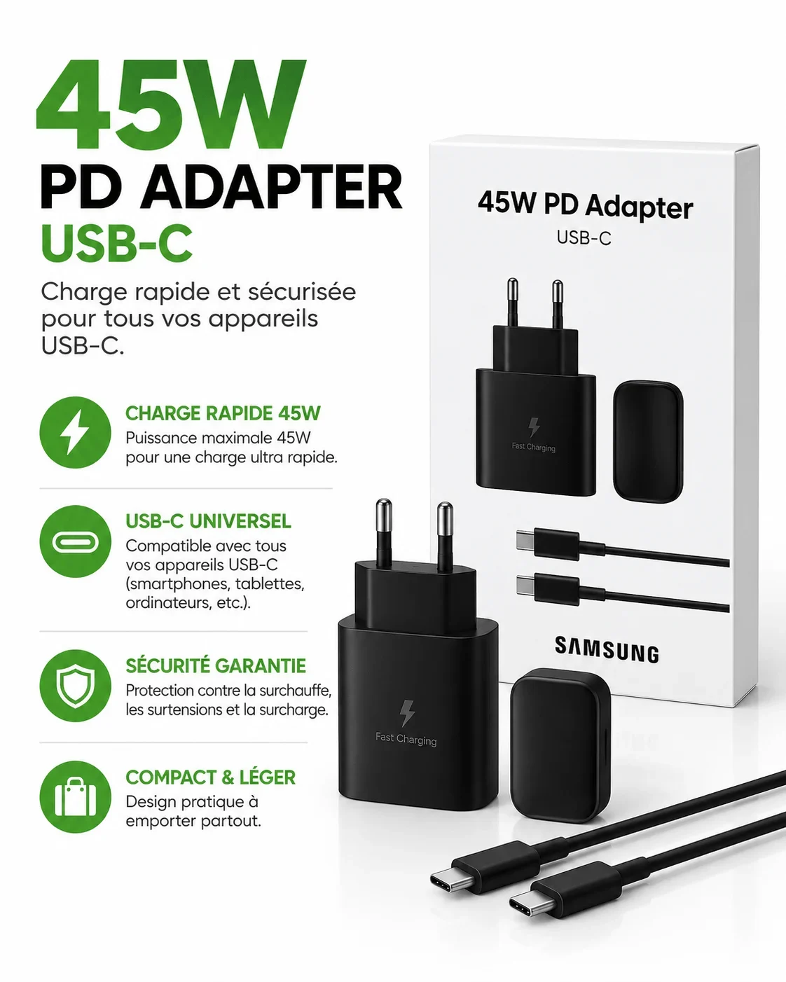 Samsung 45W PD USB-C Power Adapter