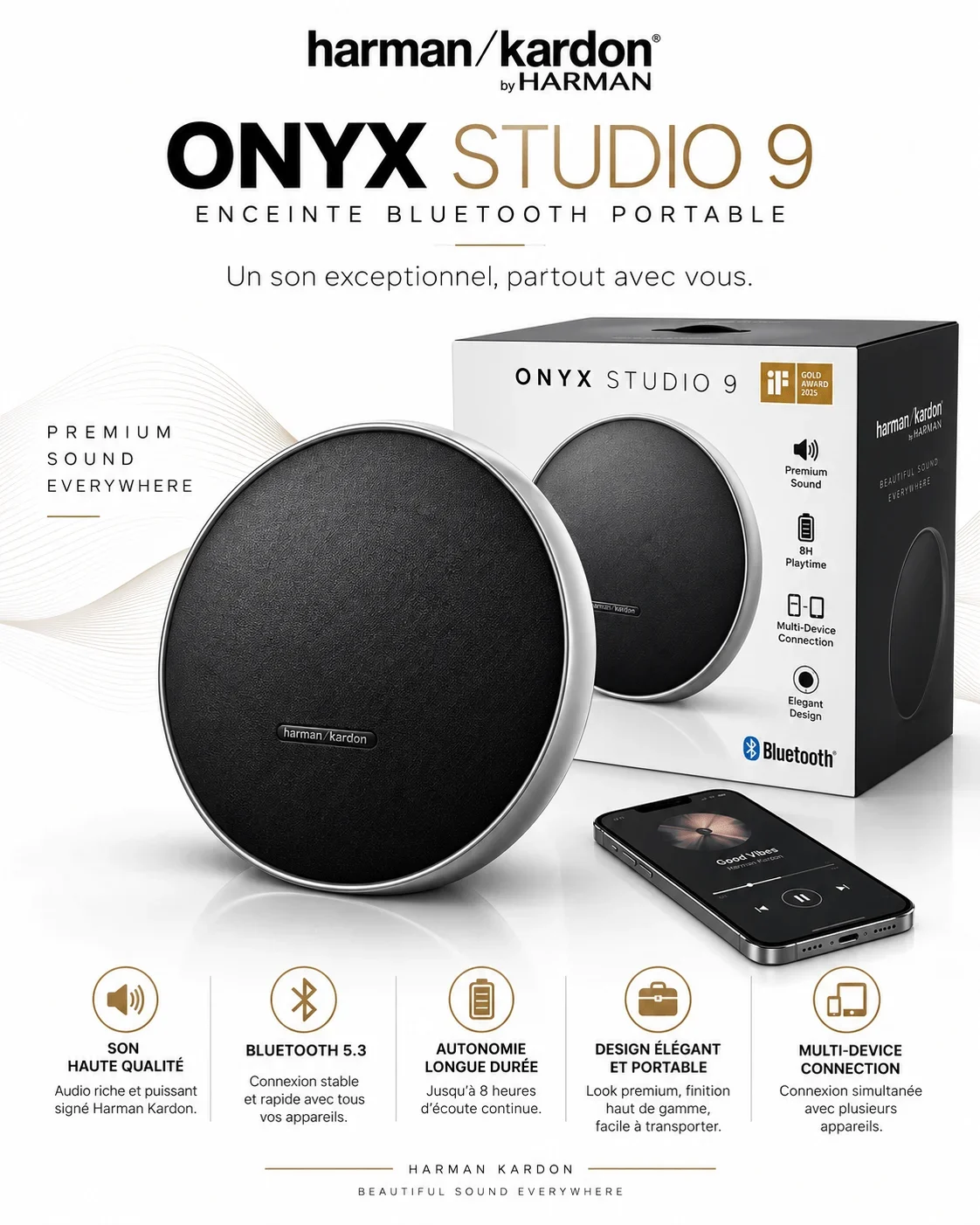 Enceinte Bluetooth portable harman/kardon ONYX STUDIO 9