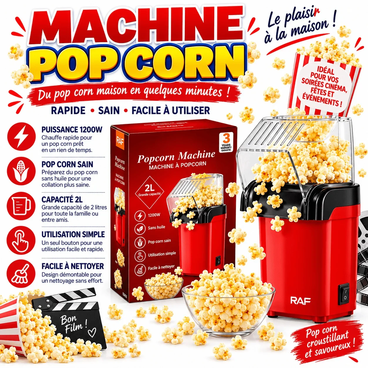 Machine à Pop-corn RAF