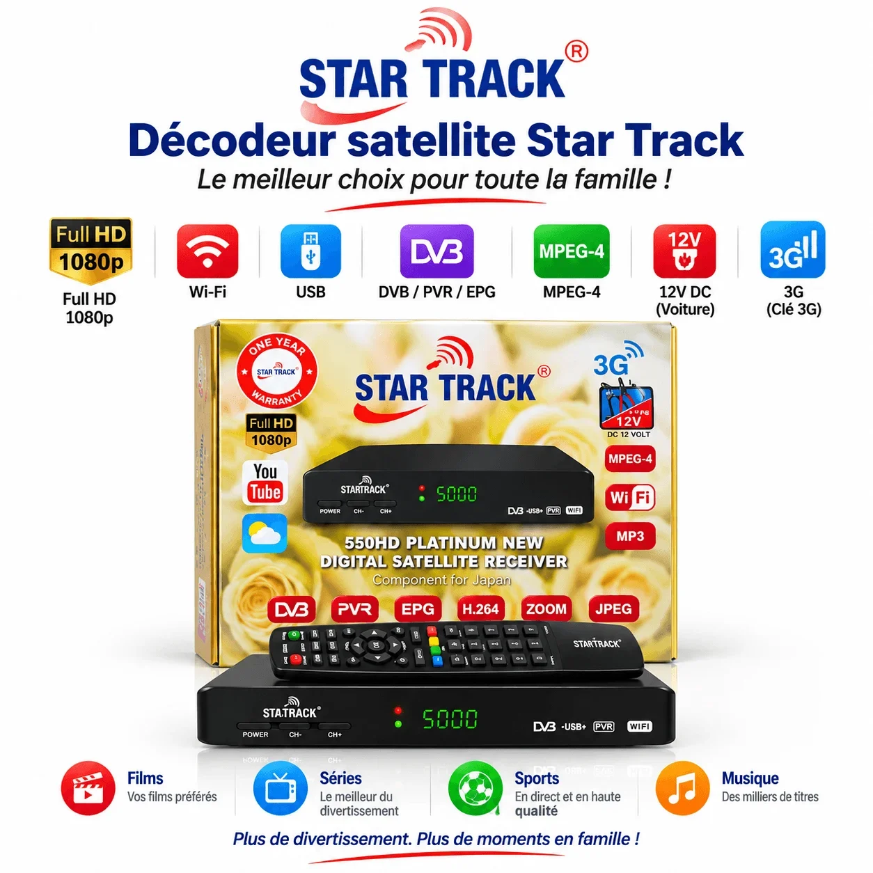 Décodeur satellite Star Track